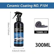 JB-XPCS 3 In 1 Car Ceramic Quick Detailer&Coating Spray Nano Hydrophobic Polish Scratch Repair Remover Paint Protection Crystal Wax Auto Clean - Multicolor - View 15