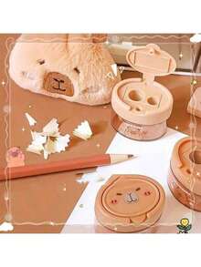 1 Máy gọt bút chì cầm tay thiết kế hình con Capybara dễ thương, màu sắc và kiểu dáng ngẫu nhiên, Máy gọt bút chì cầm tay hoạt hình thích hợp sử dụng cho trường học và văn phòng, dùng cho bút chì và bút chì mỹ phẩm, Máy cắt bút chì nhỏ gọn, Máy gọt bút chì cầm tay trang trí để bàn, Đồ dùng học tập cho học sinh, Quà tặng phần thưởng cho trẻ em, Bé trai, Bé gái, Đồ dùng học tập, Trở lại trường - ngẫu nhiên - Xem 4