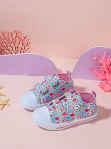 GENGASUN 1 szt. Dziewczęce, okrągłe, niskie, codzienne buty z nadrukiem w kreskówkowe wzory na wiosnę/jesień