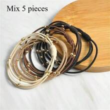 1 Stück modischer, vielseitiger, minimalistischer beiger nahtloser Haargummi, Haargummis, Haargummibänder, Haarseile