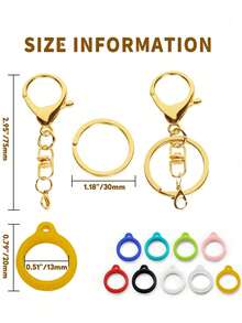 便携式唇彩钥匙扣收纳盒，唇膏钥匙扣盖，兼容 LANGIGE 0.35oz、Aquaphor 0.35oz 和 Jack Black 0.25oz 唇彩 - 彩色 - 查看 6