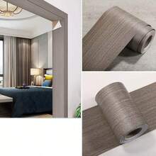 1 Rollo 5mX15cm Renovación de muebles antiguos Cubierta de puerta Adhesivo de pared con textura de madera Autoadhesivo Simulación Impermeable Fondo grueso Zócalo de gabinete Adhesivo de pared Papel tapiz extraíble Decoración de habitación Decoración de dormitorio Decoración de cocina Decoración de pared - Multicolor - Ver 9
