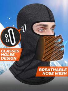 1pc Balaclava Ski Mask For Men Fleece Winter Face Mask For Cold Weather Skiing Snowboarding Motorcycle Riding Outdoor Work Winter Warm - A - View 5