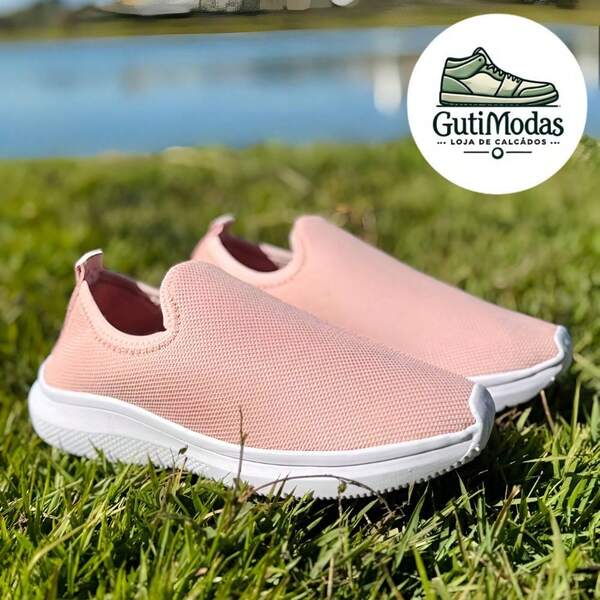 Tênis Meia Feminino Slip On Casual Calce Fácil Ultra Leve Confortável Envio Imediato