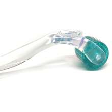 1pc Stainless Steel Leather Roller, 0.3 Mm Needle Length, Stainless Steel And Plastic, Fragrance-Free, Manual For Skin, Beard And Hair Care.