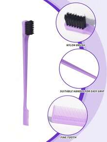 6件套美发造型梳套装，干湿两用卷发梳（适用于3/4 ABC自然波浪卷发）、超细喷雾瓶、尖尾梳、发际线及后颈边缘梳，适合粗细发质，护发工具