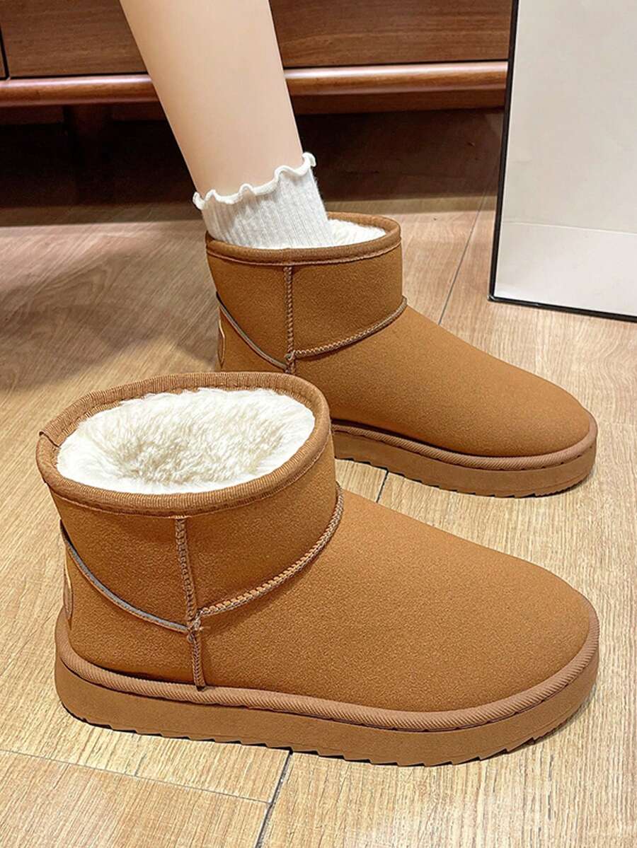2025冬季新款时尚女士棉质雪地靴，保暖厚实