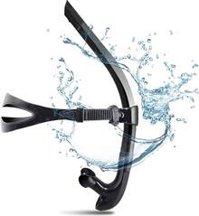 Snorkel Frontal NatacióN (Unisexo Por Edades) - Material Silicona  + EláStico Ajustable FáCilmente: Bueno Para Buceo Y NatacióN, Deportes AcuáTicos￼￼￼￼ Editar￼ Compartir￼￼￼ - Negro - Ver 13
