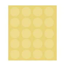 5Sheet(20X/Sheet) Sticker Decal Clear  Transparent DOT Round Label Waterproof Circular - Yellow - View 11