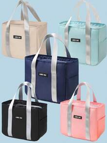 حقيبة عازلة من قماش الأكسفورد قطعة واحدة، حقيبة نزهة خارجية محمولة، حقيبة غداء كبيرة السعة مقاومة للماء مناسبة للأطفال والبالغين لحمل الفواكه والمشروبات والطعام، حقيبة تخزين مدرسية بسيطة، حقيبة تخزين للمعلم، حقيبة فصل دراسي، حقيبة غداء، حقيبة تخزين مدرسية، صندوق غداء للسفر للنساء، حقيبة عازلة للحرارة