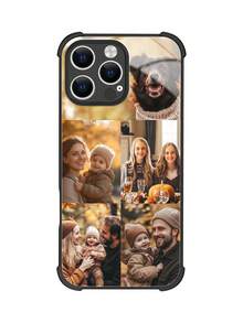 1pc Customized Photo Puzzle Phone Case, Compatible With Iphone 16 Pro Max/16 Plus/16 Pro, Compatible With Iphone 17 Pro Max/17 Pro/17/17 Air, Wedding Customized Image, Gift For Couples, Friends, Family, Graduation - Black - View 11