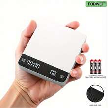 3kg/0.1g Electronic Coffee Scale With Timer, Auto Timing, Tare & Unit Conversion, Backlit LCD Display, Non-Slip Pad For Pour Over & Espresso Brewing, Powered By 3*AAA Batteries (Not Included) - Multicolor - View 4