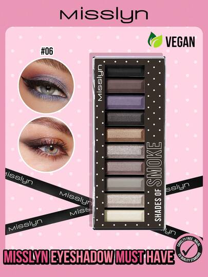 Misslyn Essential Eyeshadow Palette, High-Pigment Matte & Shimmer Shades, Long-Lasting, Blendable Powder Texture, Natural & Vivid Colors, Velvety Smooth Feel, Includes Eyeshadow Brush, Makeup Brand, Face Makeup, Suitable For Women & Girls, Winter Essential, Y2K Style, Versatile, Birthday Gift, Valentine's Day Gift, Party Essential, New Year Gift, Best Colors, Cruelty-Free & Vegan