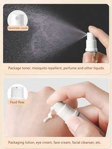 Pump Spray Bottle, Transparent Travel Cosmetic Pump Bottle, Cream Jar, Foundation Bottle, Leak-Proof Travel Lotion Spray Bottle, Travel Refillable Bottle, Multi-Function Essence Vacuum Cosmetic Bottle, Vacuum Pump Bottle, Travel Essentials - Multicolor - View 2