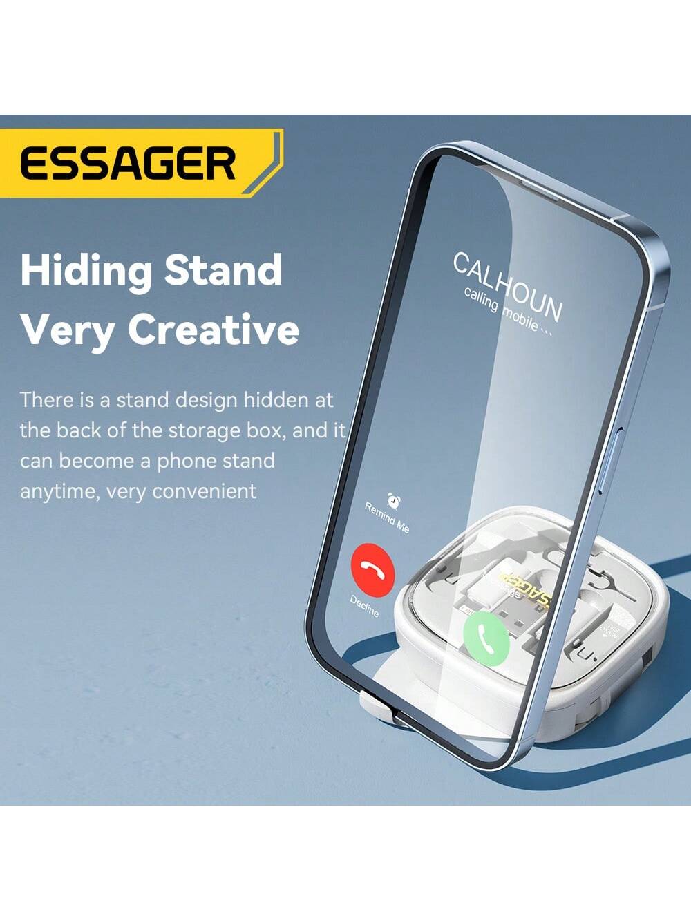 ESSAGER كبل شحن وبيانات نوع C إلى نوع C 60 واط مع...