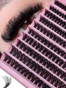 Kit de 200 de gene 80D tip cluster cu efect natural subțire și pufos, ușor și confortabil de purtat, aplicare și îndepărtare fără efort, durabil și de lungă durată, bandă de gene moale reutilizabilă pentru o îmbinare perfectă, potrivită pentru începători, creează volum și ondulații complete, definește forma ochilor, rezistentă la apă și transpirație, ideală pentru look-uri glamour de zi cu zi, mireasă, petrecere, cosplay sau alte ocazii speciale.