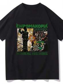 Tyler The Creators Chromakopia T Shirt Fashion Women Aesthetic Graphic T-Shirt Unisexs High Quality Vintage Sand Tees Shirts - 黑色 - 查看 1