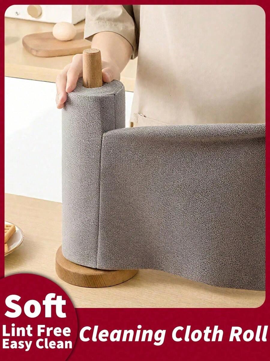 Reusable Paper Towels Washable, Microfiber Cleaning Cloth Roll, KitchLife Microfiber Cleaning Cloth Roll - Tear-Away Reusable Microfiber Paper Towels, Lint-Free, Washable, 20 Sheets For Kitchen, Car, Dishes, And Sensitive Surfaces. Cleaning Tool,Christmas Gifts, School Folders - 灰色 - 查看 1