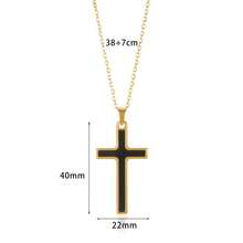 Jesus Cross Necklace For Men Vintage 18K Gold Plated Stainless Steel Necklaces Vintage Goth European & American Fashion Men's Jewelry Accessory Daily Party Wear Birthday Christmas Gifts