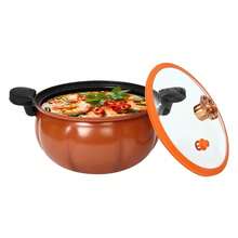 Micro Pressure Cooker - 8L Pumpkin Shaped Pot With Non-Stick Coating For Easy Cooking And Cleaning, Perfect For Home And Dorm Use - Orange - View 5