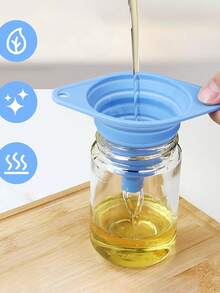 3/1pc/12CM Kitchen Funnel Set Of 3 Pieces, Kitchen Funnel Filling Bottle, Silicone Funnel Foldable, Small Funnel For Filling Small Bottles, Silicone Funnel Flexible And Not Easy To Deform, With Foldable Design, Can Be Unfolded For Use, Portable And Space-Saving, Reusable And Easy To Clean.