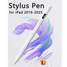 适用于苹果设备的触控笔，兼容 iPad 2018-2025，兼容 Apple Pencil，电池续航时间长，支持 USB-C 快速充电，具备倾斜和防误触功能，兼容 iPad 6-11 代、iPad Pro 11/12.9/M4、iPad Air 3/4/5/M2/M3、iPad mini 5/6/7 – 白色，是送给母亲、家人、朋友、孩子、生日、节日手机的理想礼物。 - 白色 - 查看 7