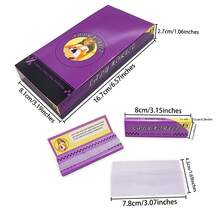 25pcs/Box, 78mm Length Cigarette Rolling Papers, Pink/Green/Purple 3 Colors Available, Smoking Accessories, 50 Sheets/Pack, 1 1/4 Rolling Papers