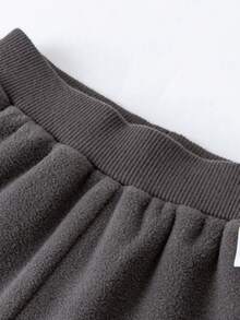 mini bala Kids Anti-Static Fleece Set Soft Warm Cute Cozy Fall Outfit - Lemon Green - View 8