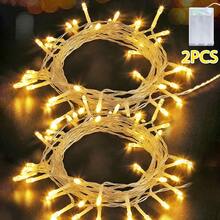 Battery Operated String Lights Indoor Outdoor Decorative Lights, Warm White Fairy String Lights,Ideal For Bedroom Living Room Tree Patio Classroom Party Holiday Wedding Christmas Decor - 暖白光 - 查看 8