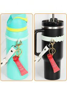 便携式唇彩钥匙扣收纳盒，唇膏钥匙扣盖，兼容 LANGIGE 0.35oz、Aquaphor 0.35oz 和 Jack Black 0.25oz 唇彩 - 彩色 - 查看 4