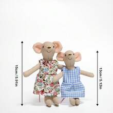 1pc Handmade Wearable Doll Clothes, Mouse Dolls, Little Girl Dolls, Baby Soothing And Sleeping Plush Toys, Children's Fabric Toys, Birthday Doll Gifts, Suitable For Infants, Boys And Girls, Dollhouse People