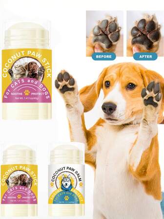 1PC Pet Claw Care Cream Double Protection Stick Contains Multiple Plant Oils. It Is Suitable For Cats And Dogs. The Pet Claw Fragrance Cream Moisturizes And Protects Dry And Cracked Claws. Double Protection Stick