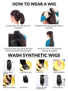 10 Inch Ponytail Extensions Clip On Ponytail Extensions Curly Wavy Ponytail Extensions Synthetic Heat-Resistant Claw Clip Ponytail Extensions For Women & Girls Voluminous Claw Clip Hairpiece For Weddings Parties & Everyday Wear,Halloween, Party