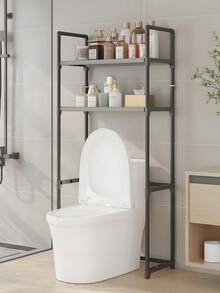 1pc Freestanding Laundry Rack, 2-3 Tier Minimalist Bathroom Toilet Storage Rack, Easy Assembly, Space Saving, Bathroom Decor Accessory - Multicolor - View 13