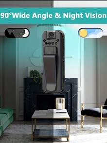 Mini Body Camera With Clip – Portable Wearable Small Security Video Recorder