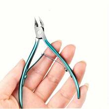 Razor Sharp Stainless Steel Cuticle Nippers - Professional Hypoallergenic Precision Nail Care Tool For Easy Exfoliation And Trimming Of Hangnails And Dead Skin - Blue - View 6