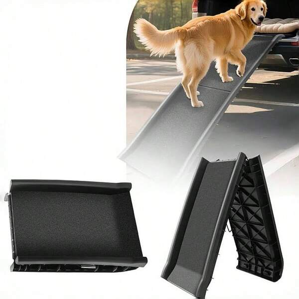 Vandise Foldable Dog Ramp 156cm Non-Slip Pet Ramp For Car SUV Truck Bed Couch, Portable Pet Steps With Anti-Skid Surface
