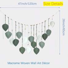 Macrame Wall Hanging 47x26' Hanging Tapestry With 10pcs Room Room