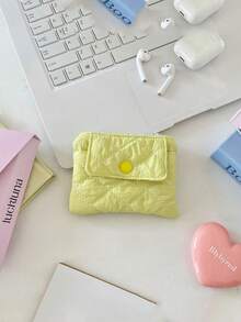 1 túi đựng máy ảnh chần bông, túi đựng thẻ CCD, túi đựng mỹ phẩm mini hình vuông dễ thương, túi đựng máy ảnh chống bụi, túi đựng máy ảnh, túi đựng son môi và băng vệ sinh cho nữ, túi đựng mỹ phẩm nhỏ có khóa kéo, ví đựng tiền xu, thích hợp để đựng thẻ đen và máy ảnh. - Nhiều màu - Xem 12