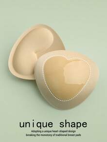 Women's Invisible Filling Bra Pad Sponge Bra, Heart-Shaped Breast Pad Breast Enhancement Pad, Swimsuit Silicone Breast Pad, Nipple Cover Sticker Patch