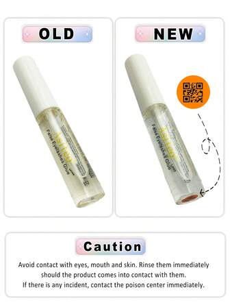 Asiteo 1pc 5ml Transparent Eyelash Glue, Makeup Mink Lash Adhesive, Quick Drying Waterproof Long Lasting Eyelash Glue