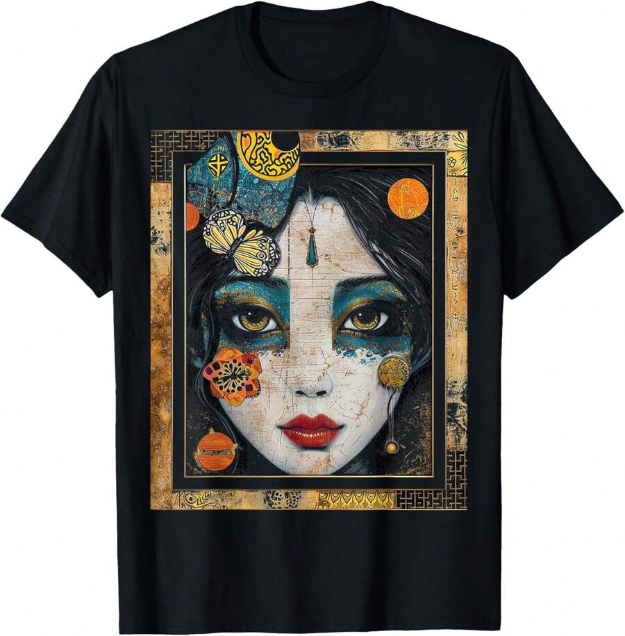 Anime Women Art Graphic Girl Colorful Anime T-Shirt - màu đen - Xem 1