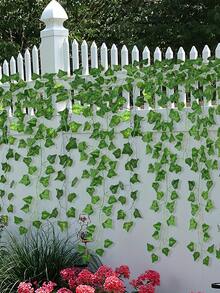 1/6/12/24 buc ghirlandă de iederă de 6,9ft, fire, frunze artificiale de iederă false, frunze verzi, viță de vie agățată, frunze de plante, ghirlandă, casă, grădină, costum de iederă otrăvitoare, plante artificiale, trandafir, trandafir decorativ, stil decorativ, decorațiuni pentru petreceri și sărbători, decorațiuni de toamnă, decorațiuni de Crăciun, accesorii pentru dormitor, decorațiuni