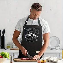 1 Piece Heavy-Duty Apron - Black With Striking White Lettering, Easy-To-Clean Polyester Apron, Suitable For Home Kitchens, Restaurants, Food Trucks, Professional Chefs - Ideal For Cooking, Baking, And Catering - Durable And Washable Apron, Suitable For Chefs And Home Cooks, Baking Accessories, Stylish Kitchen Attire, High-Quality Materials, Restaurant Staff - AZX0001 - 查看 8