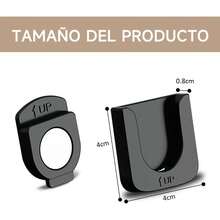 QianMu 6 Piezas Soporte Magnéticos para Organizador de Control Remoto, Soporteíble Autoadhesivo para Montaje Pared, porta Controles Tv, porta Router, Controles, Objetos Pequeños (Negro) - blanco - Ver 3