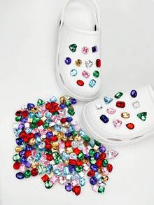 30 Pieces Random Style Shiny Y Acrylic Rhinestone Shoe Accessories - Multicolor - View 7