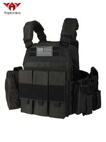 Adjustable Shoulder & Waist Hunting Vest, Expandable Triple Waist Pouch, Laser Perforated, Tear-Resistant, Suitable For Hunting, Outdoor Adventure And More