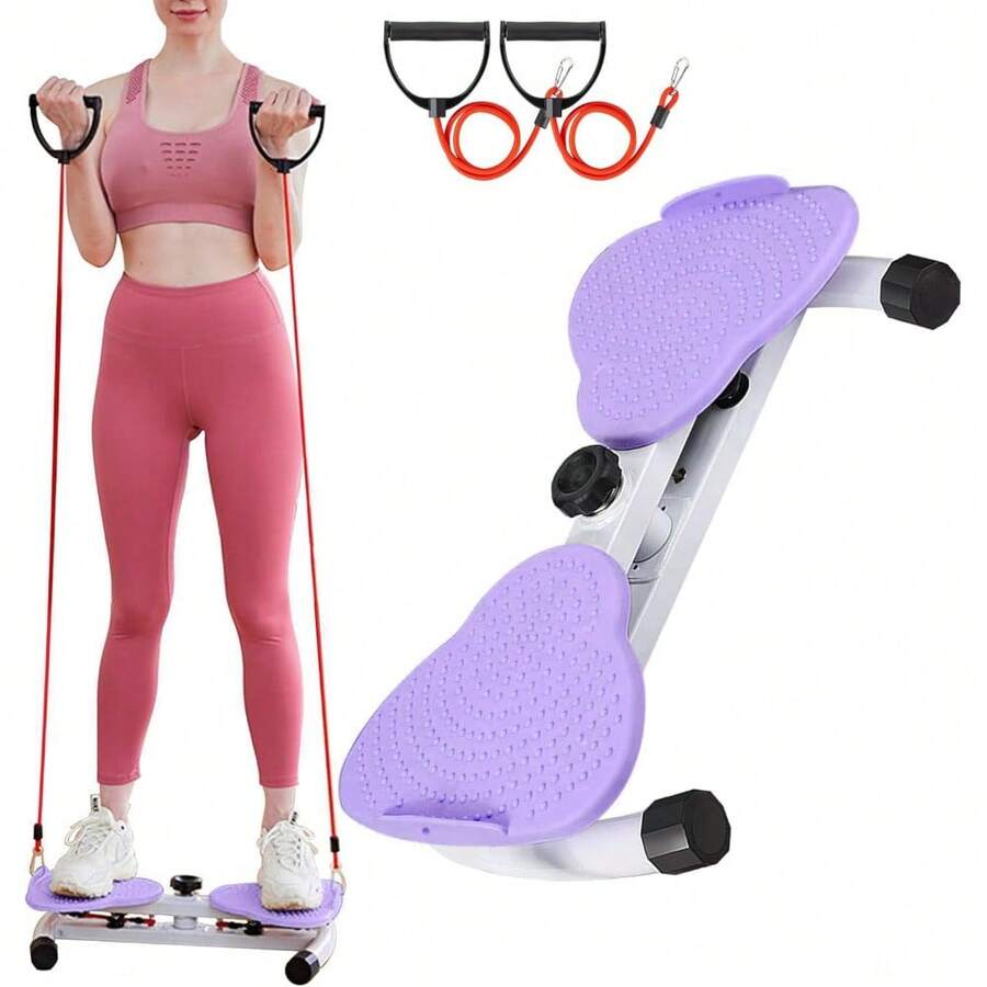 Tabla para Ejercicios Abdominales, 300 LB Twist Board for Exercise, Tablas de Ejercicio para el Abdomen de Pie, Tabla de Ejercicios para Torcer, Equipo de Gimnasia en Casa para Mujeres/Hombres - Morado - Ver 1