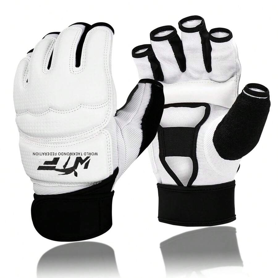 1 双半指拳击手套，适合拳击、跆拳道、成人和青少年