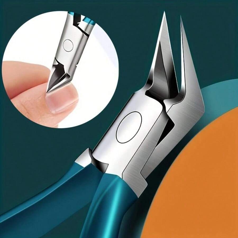 Razor Sharp Stainless Steel Cuticle Nippers - Professional Hypoallergenic Precision Nail Care Tool For Easy Exfoliation And Trimming Of Hangnails And Dead Skin - Blue - View 1